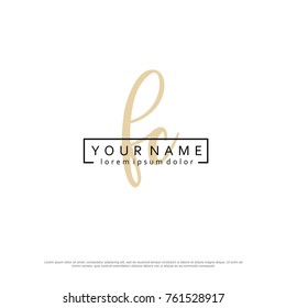 Initial F & C elegant logo template vector