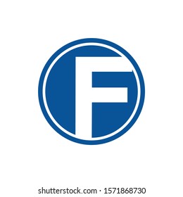 Initial F circle cool modern logo