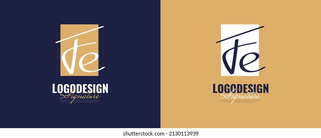 Initial F and E Logo Design with Elegant and Minimalist Handwriting Style. FE Signature Logo or Symbol for Wedding, Fashion, Jewelry, Boutique, and Business Identity