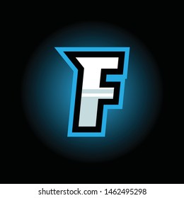 Initial F Esport Logo Design Template Inspiration