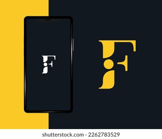 initial F iF Fi logo design template