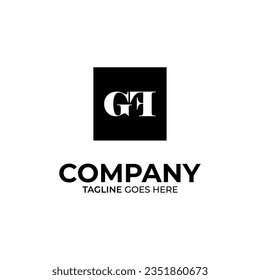 Initial F and G lettering logo design. FG creative modern black letters logo design template