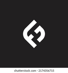 Initial F and G letters based on negative space H letter logo template.