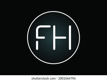 Initial F H Letter Logo With Creative Modern Business Typography Vector Template. Creative Abstract  Monogram Letter F H