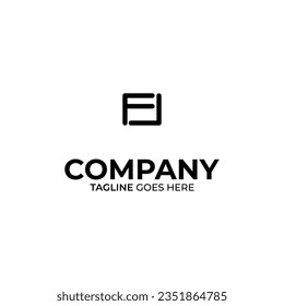 Initial F and L lettering logo design. FL creative modern black letters logo design template