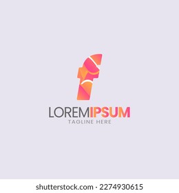 Logo de degradado abstracto de letra F inicial. Logotipo de negocio premium. Símbolo gráfico del alfabeto para la identidad empresarial.