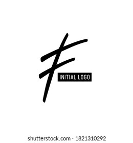 Initial F Letter Logo With Creative Modern Business Typography Vector Template. Creative Letter F Logo Vector.