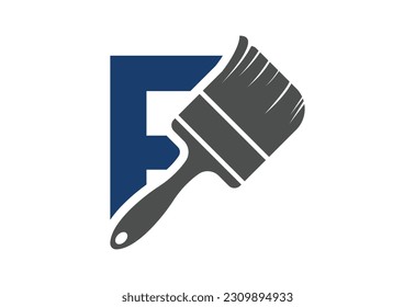 Initial F letter logo with Creative symbol, Vector design template