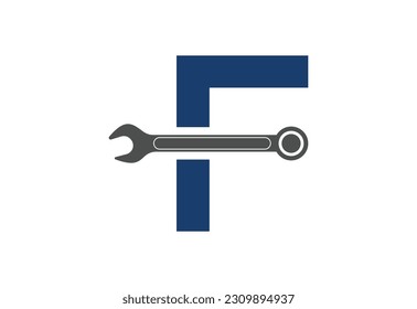 Initial F letter logo with Creative symbol, Vector design template