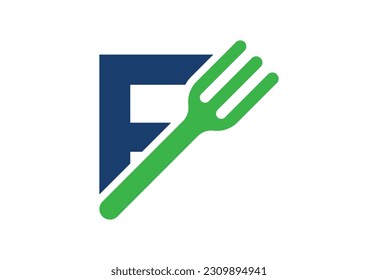 Initial F letter logo with Creative symbol, Vector design template