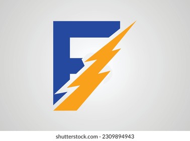 Initial F letter logo with Creative symbol, Vector design template
