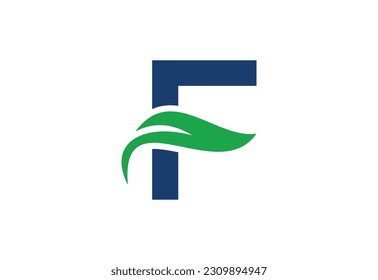 Initial F letter logo with Creative symbol, Vector design template