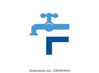 Logotipo inicial de letra F con símbolo creativo, plantilla de diseño de vectores