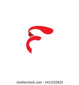initial F letter logo design vector template