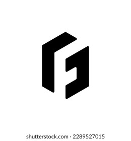 initial F Letter Logo Design polygon Monogram Icon Vector Template