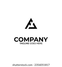 Initial F and A lettering logo design