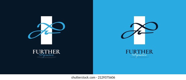 Diseño de logotipo F y A inicial con estilo de escritura a mano elegante y minimalista. Logo o símbolo de la firma FA para matrimonio, moda, joyería, boutique e identidad de negocios