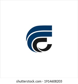 Initial F Logo Design, FF Letter vector
