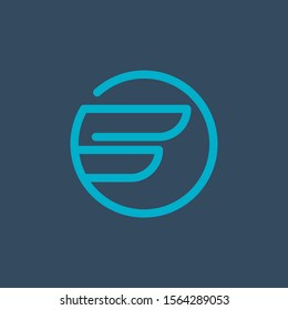 Initial F logo design minimal clean and simple technology business finance logo, lettering logo internet information consulting startup
