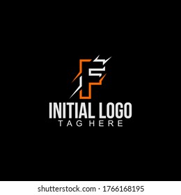 tipografía inicial del logotipo F Thorns - Plantilla de diseño de logotipos