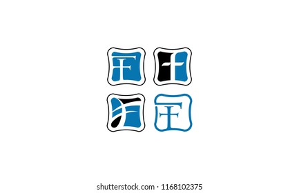 initial f logo icon vector