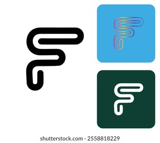 Initial F Logo, F Logo, F Monogram,  Letter F Logo, Creative Icon, Modern, Vector