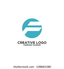 initial F logo template