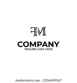 Diseño inicial de logotipo con letras F y M
