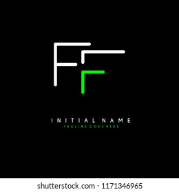 Initial F F minimalist modern logo identity vector