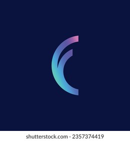 Initial F Modern Logo Icon