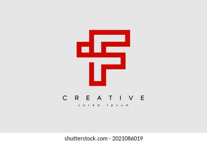 Initial F modern monogram and elegant logo design. Professional Letters Vector Icon Logo. line style.