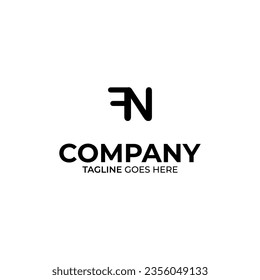 Diseño inicial de logotipo con letras F y N
