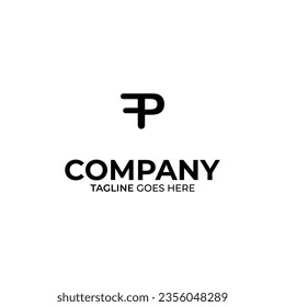 Initial F and P lettering logo design