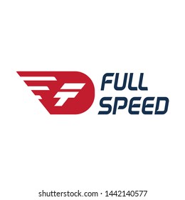 Initial F + Piston Modern Logo Design Template