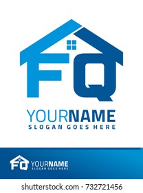 Initial F & Q real estate logo template vector