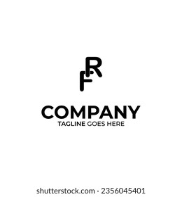 Diseño inicial de logotipo con letras F y R