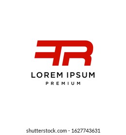 initial F R RF FR icon logo logotype font vector design in elegant and trendy sporty monogram style