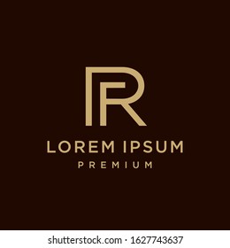 initial F R RF FR icon logo logotype font vector design in elegant and trendy sporty monogram style