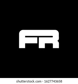 initial F R RF FR icon logo logotype font vector design in elegant and trendy sporty monogram style
