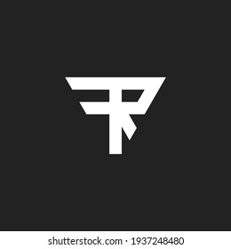 Initial F R RF FR letter logo logotype vector design in elegant and modern monogram style
