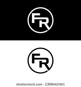 inicial F R RF icono FR logotipo logotipo logotipo tipo de letra vectorial diseño en un elegante y moderno monograma deportivo 