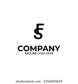 Initial F and S lettering logo design