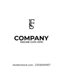 Initial F and S lettering logo design