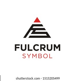 Initial F, S, and Triangle Fulcrum Logo design
