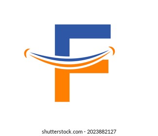 Initial F smile vector logo Element. Letter F Happy with smile concept