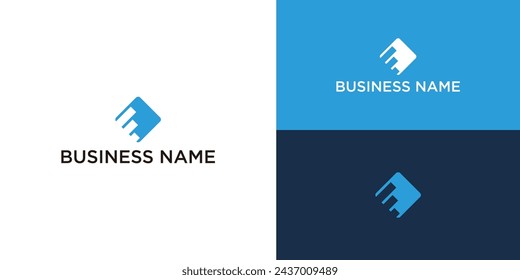 Initial F with statistic marketing financial logo Vector