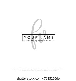 Initial F & V elegant logo template vector