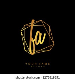 Initial FA handwriting logo vector