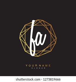 Initial FA handwriting logo vector