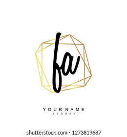 Initial FA handwriting logo vector